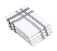 ZOLLNER Set of 4 tea towels, 50x70 cm, 100% cotton, 215g/qm, white