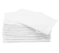 ZOLLNER washing mitts set of 10, 100% cotton, 16x21 cm, white