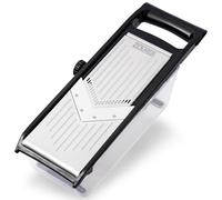 ZOLMER® Mandolin Vegetable Slicer - Adjustable Mandoline Vegetable Slicer with Two Extra Sharp Julienne Blades - Mandoline Food Slicer Including Finger Guard and Collection Tray - Veg Slicer