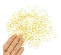 ZoloAJay 200pcs 12mm Mini Split Jump Ring with Double Loops Small Round Metal Golden Key Rings Connectors for Making Handwork Charms Pendants Key Chains Ornaments DIY Crafts Accessories