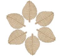 Zology Placemats Set of 6,Natural Leaf-Shaped Charger Plates Handcrafted Fall Placemats for Dining Table Décor