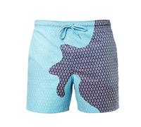 Zoloyo Men's Change Color Beach Shorts, Men Swim Trunks Water and Temperature Change Color Quick Dry Summer Beach Shorts Swimwear for Boys Pants Elasticated Waist
