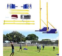 ZOLPINL Heavy Duty Volleyball Poles with Net - 2-in-1 Volleyball/Badminton Set for Outdoor Backyard, Height Adjustable for Adults and Youth