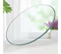 ZOLPINL Round Glass Table Top, Garden Outdoor Table Top, Round Tempered Glass, Round Wood Table Top Glass Table Top, Glass Coffee Table, Clear Round Glass Top, 7mm Thick Explosion Proof Gl