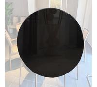 ZOLPINL Round tempered glass table top black,Clear Tempered,Strong load-bearing capacity,Premium Round Circular Plate Glass,Dining table, coffee table, office desk,55CM(21IN),1/2" Thick Gl