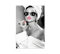ZOLULA Audrey Hepburn Poster Audrey Hepburn Makeup Poster Canvas Poster Wall Art Decor Print Picture Paintings for Living Room Bedroom Decoration Unframe-style 12x18inch(30x45cm)
