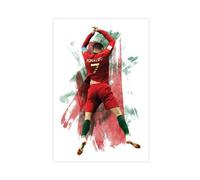 ZOLULA Cristiano Ronaldo - Soccer Player Poster Canvas Poster Wall Art Decor Print Picture Paintings for Living Room Bedroom Decoration Unframe-style 20x30inch(50x75cm)