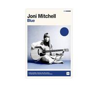 ZOLULA JONI MITCHELL-Blue - Vintage Music Poster Canvas Poster Wall Art Decor Print Picture Paintings for Living Room Bedroom Decoration Unframe-style 12x18inch(30x45cm)