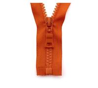 ZOLULA Zip 5# Resin Zipper 5pcs Open End Zip For Jacket Black Sleeping Bag Tent Accessories Zipper DIY Garment Sewing Zips 55/60/70/80/90cm Bag Clothes (Color : Orange, Size : 90cm)
