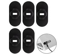 Zolunu Anti Theft Self-Adhesive Security Plate with Slot for Cables to Lock Down Laptops, Mac Book, Tablets, iPad, or other Computer (Black)