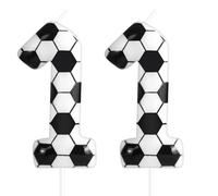 Zolunu Soccer Themed 11th Birthday Cake Candle, Number 11 Candle, Sport-Themed Party Decorations Supplies