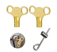 Zolventiq 3 Pcs Solid Brass Radiator Bleed Key - 5mm Radiator Key for Venting and Bleeding, Heavy Duty Radiators Plumbing Bleed Keys, UK Radiators Valve Clock Keys