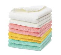 Zolventiq 8 Pack Flannel Face Cloth, 30 x 30cm Soft Baby Washcloths Reusable Microfiber Cloth Face Towels Facial Cleansing Cloths Baby Wash Cloth for Women Kids