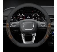 Zolytrax Car Steering Wheel Cover for Ford Ranger T9 2023 2024 2025, Steering Wheel Covers Microfiber 37-38cm/15'' Car Steering Wheel Cover Leather(Orange,D-type)