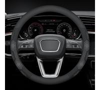 Zolytrax Car Steering Wheel Cover for Ford Ranger T9 2023 2024 2025, Steering Wheel Covers Microfiber 37-38cm/15'' Car Steering Wheel Cover Leather(White,Roundtype)