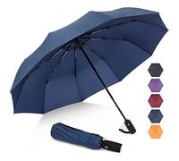ZOMAKE Compact Umbrella Windproof Strong,Travel Small Umbrella Portable Foldable Brolly Automatic Folding for Women Men,46IN (Jewelry Blue)