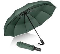 ZOMAKE Compact Umbrella Windproof Strong,Travel Small Umbrella Portable Foldable Brolly Automatic Folding for Women Men,46IN (Green)