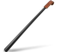 ZOMAKE Extra Long Metal Shoe Horn - 72 CM Large Shoehorn Long Handled with Leather Handle,Lazy Shoes Helper for Men Women the Elderly,no Need to Bend Down to Put on Shoes (1pc Black)