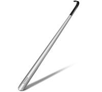 ZOMAKE Extra Long Shoe Horn - Metal Shoehorn Long Handled for Elderly 72 CM,Men Women Stainless Steel Shoe Horns,Large Shoe Spoon with Leather Handle for Boots (Silver)