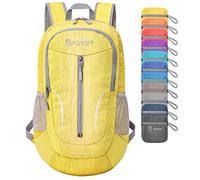 ZOMAKE Foldable Backpack Lightweight 25L - Packable Small Backpacks Water Resistant,Hiking Backpack for Outdoor Travel Walking,Camping(Yellow)
