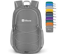 ZOMAKE Foldable Backpack Lightweight Rucksack 28L,Packable Small Backpacks Water Resistant for Travel Hiking Camping Walking Men Women(Medium Gray)