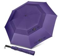 ZOMAKE Golf Umbrella Windproof and Rainproof 62in, Compact Large Umbrella, Big Folding Golfing Brolly Windproof Strong Double Canopy Unbreakable for Men Women (Purple)