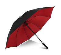 ZOMAKE Golf Umbrella Windproof and Rainproof 62in, Large Umbrella Windproof Strong, Big Golfing Brolly Unbreakable True Double Canopy for Men Women (Black/Red-NEW)