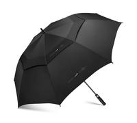 ZOMAKE Golf Umbrella Windproof and Rainproof 62in, Large Umbrella Windproof Strong, Double Canopy Big Golfing Brolly Unbreakable for Men Women (Black)