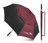 ZOMAKE Golf Umbrella Windproof and Rainproof 62in, Large Umbrella Windproof Strong, Unbreakable Big Golfing Brolly Double Canopy for Men Women (Black)