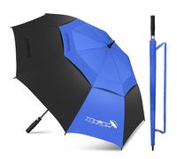 ZOMAKE Golf Umbrella Windproof and Rainproof 62in, Large Umbrella Windproof Strong, Unbreakable Big Golfing Brolly Double Canopy for Men Women (Black)