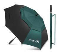 ZOMAKE Golf Umbrella Windproof and Rainproof 62in, Large Umbrella Windproof Strong, Unbreakable Big Golfing Brolly Double Canopy for Men Women (Black)