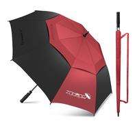 ZOMAKE Golf Umbrella Windproof and Rainproof 62in, Large Umbrella Windproof Strong, Unbreakable Big Golfing Brolly Double Canopy for Men Women (Black)