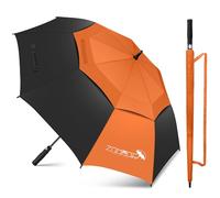 ZOMAKE Golf Umbrella Windproof and Rainproof 62in, Large Umbrella Windproof Strong, Unbreakable Big Golfing Brolly Double Canopy for Men Women (Black)