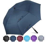 ZOMAKE Large Golf Umbrella Windproof Strong 68 Inch - Big Golfing Umbrellas Double Canopy Vented For Men - Extra Large Oversize Umberella's With Strap(Navy Blue)