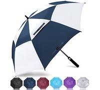 ZOMAKE Golf Umbrella Windproof and Rainproof 68in, Large Umbrella Windproof Strong, Big Golfing Brolly Unbreakable Double Canopy for Men Women (Navy Blue/White)