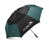 ZOMAKE Golf Umbrella Windproof and Rainproof 68in, Large Umbrella Windproof Strong, Double Canopy Big Golfing Brolly Unbreakable for Men Women (Black/Dark Green)