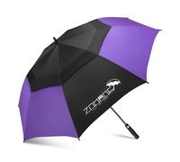 ZOMAKE Golf Umbrella Windproof and Rainproof 68in, Large Umbrella Windproof Strong, Double Canopy Big Golfing Brolly Unbreakable for Men Women (Black/Purple)