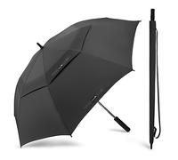ZOMAKE Golf Umbrella Windproof and Rainproof 80in, Large Umbrella Windproof Strong, Extra Large Big Golfing Brolly Double Canopy Unbreakable Manual for Men Women (Black)