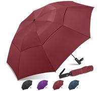 ZOMAKE Golf Umbrella Windproof, Compact Large Umbrella (54in-Red)