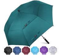 ZOMAKE Golf Umbrella Windproof, Extra Large Oversized Heavy Duty Double Canopy for Rain, Sports Games & Push Cart(62inch,Lake Blue)