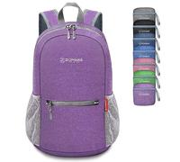 ZOMAKE Lightweight Foldable Backpack 10L,Packable Rucksack Ultra Light Small collapsible daypack For Men Women Travel Hiking Walking, Purple