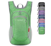 ZOMAKE Lightweight Foldable Backpack,10L Packable Rucksack Ultra Light Small collapsible daypack For Men Women Travel Hiking Walking, Dark Green