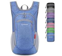 ZOMAKE Lightweight Foldable Backpack, Packable Rucksack 10L Folding Small Back Pack Foldaway Ultralight Daypack Collapsible for Women Men Travel Hiking Walking (Dark Blue)