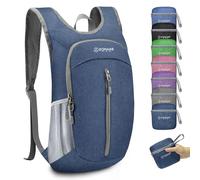 ZOMAKE Lightweight Foldable Backpack, Packable Rucksack 10L Folding Small Back Pack Foldaway Ultralight Daypack for Women Men Travel Hiking Walking (Sapphire Blue)