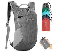 ZOMAKE Lightweight Foldable Backpack,Packable Rucksack 18L Ultra Light Small collapsible daypack For Men Women Travel Hiking Walking(Medium Gray)
