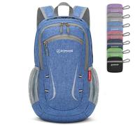 ZOMAKE Lightweight Foldable Backpack Packable Rucksack (20L/Dark Blue E) | Folding Small Back Pack Foldaway Ultralight Daypack for Women Men Travel Hiking Walking