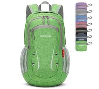 ZOMAKE Lightweight Foldable Backpack Packable Rucksack (20L/Dark Green E) | Folding Small Back Pack Foldaway Ultralight Daypack for Women Men Travel Hiking Walking