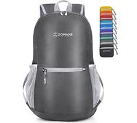 ZOMAKE Lightweight Foldable Backpack Packable Rucksack (20L/Dimgray) | Folding Small Back Pack Foldaway Ultralight Daypack for Women Men Travel Hiking Walking