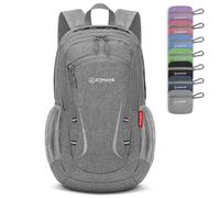 ZOMAKE Lightweight Foldable Backpack Packable Rucksack (20L/Grey E) | Folding Small Back Pack Foldaway Ultralight Daypack for Women Men Travel Hiking Walking