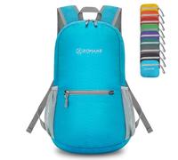 ZOMAKE Lightweight Foldable Backpack Packable Rucksack (20L/Light Blue) | Folding Small Back Pack Foldaway Ultralight Daypack for Women Men Travel Hiking Walking